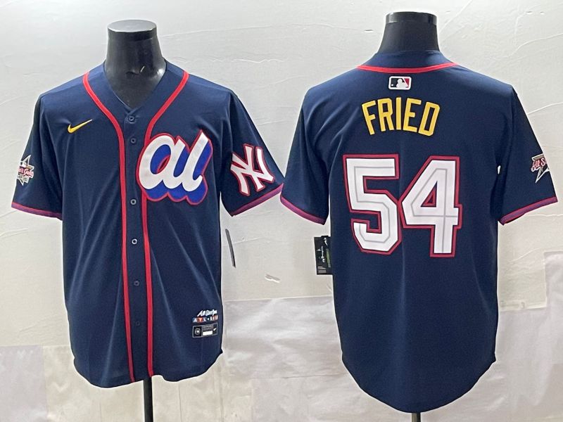 Men 2025 New York Yankees #54 Fried Drak Blue All star Nike MLB Jersey style 03->indianapolis colts->NFL Jersey